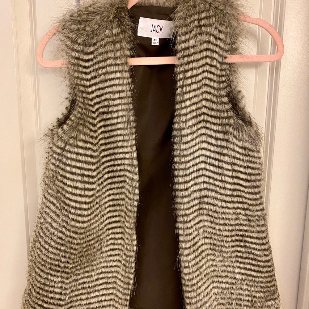 Faux Fur Vest, XS